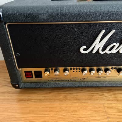 Marshall 6100 LM new caps 30th Anniversary 3 Channel 100 W Head 1992 - 1997 Black image 2