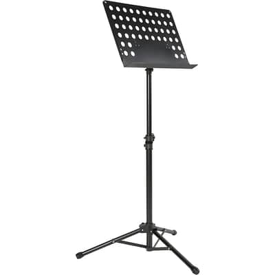 OEM 6 Pack NEW Perforated Tripod Orchestral Music Stand, Black image 2