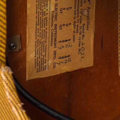 Fender Deluxe Model 5C3 Tube Amplifier (1954), ser. #2071. image 4