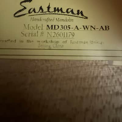 Eastman MD305 Adirondack Wide Neck In Amberburst, W/ Gig Bag & Free Pro Setup image 5