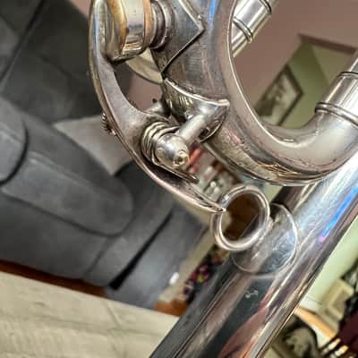 1930s King Signal Cornet – H.N. White Co. Cleveland – Silver Plate – Serial 157395 – Rare Field Model image 9