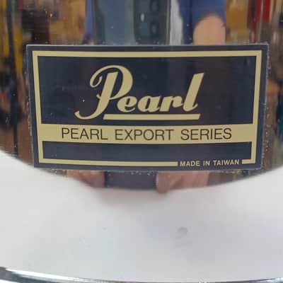Pearl 6.5x14" Export Series Steel Snare Drum Vintage 90s Chrome Plated 8-Lug image 2