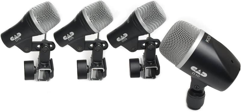 CAD Audio Stage4 4-Piece Drum Mic Pack - Includes Kick Mic, Snare Mic and 2 Tom Mics image 1