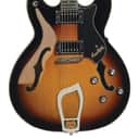Hagstrom Viking Semi-Hollow Electric Guitar, Tobacco Sunburst, 2 x Hagstrom HJ-50 P/U's,