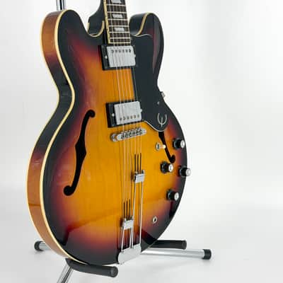 1996 Epiphone Riviera (Peerless Korea) - Vintage Sunburst image 13