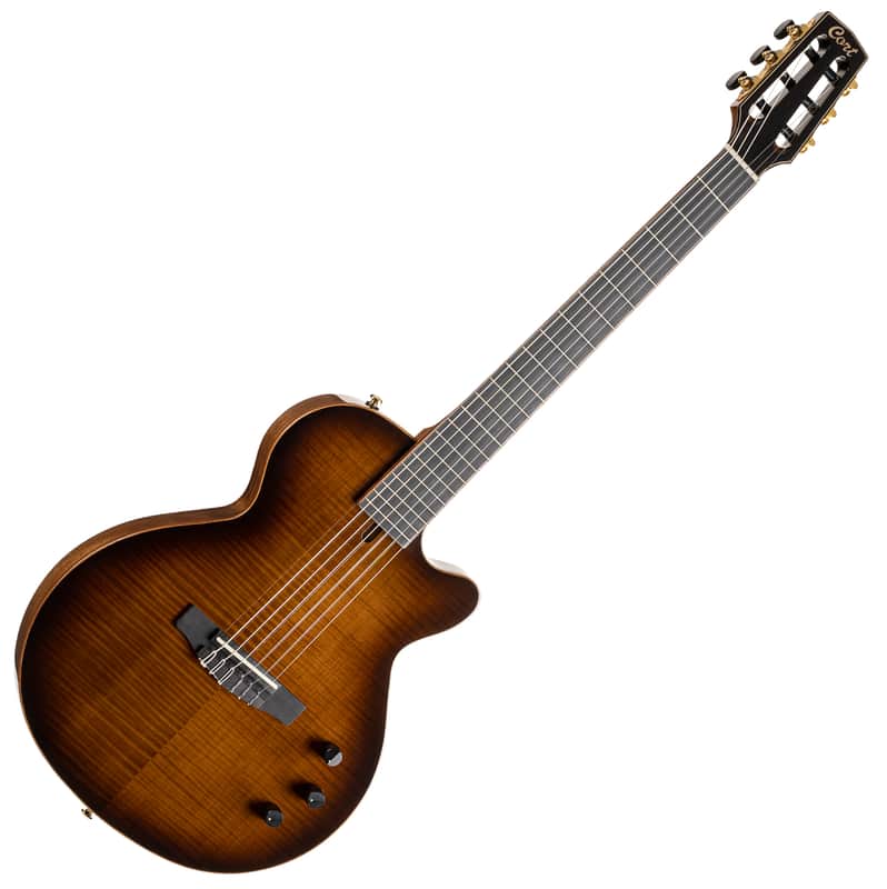 Cort Sunset Nylectric NAT Semi-Hollow Classical Natural | Reverb