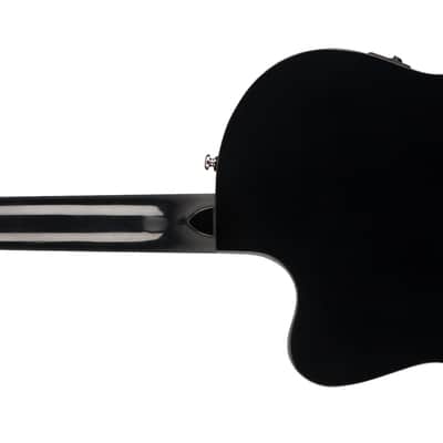 Fender CN-140SCE Nylon Thinline With Case, Walnut Fingerboard - Black image 2