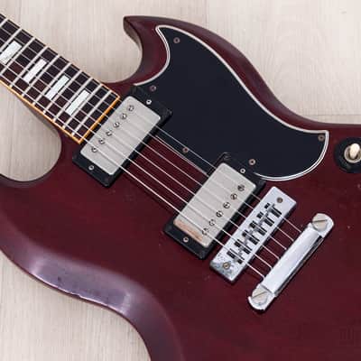1976 Gibson SG Standard Vintage Guitar Wine Red w/ Tarback & Top, Chainsaw Case image 6