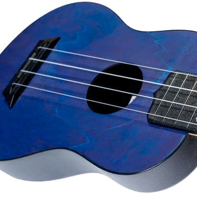 Flight TUS35 Dark Blue Travel Soprano Ukulele - Dark Blue plastic and a laminate linden top image 5
