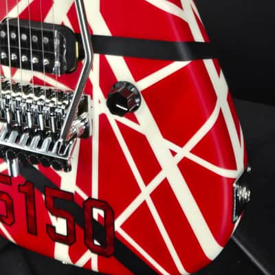 EVH Striped Series 5150, Maple Fingerboard, Red with Black and White Stripes image 4