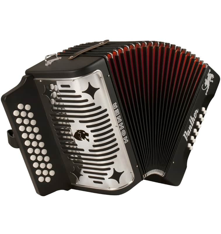 Hohner Panther 3100 Button Accordion Key of FA (FBbEb) - Black image 1