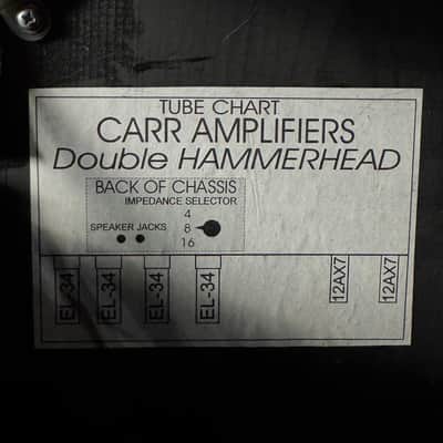 2002 Carr Double Hammerhead Rare 1x15 40 Watt Tube Guitar Combo Amplifier! image 7