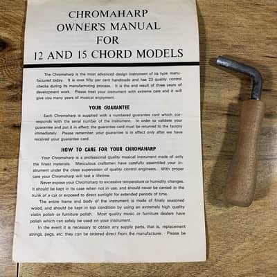 70's Rhythm Band 15-Chord 'ChromAharp' Autoharp with Original Deluxe Vinyl Gigbag image 12