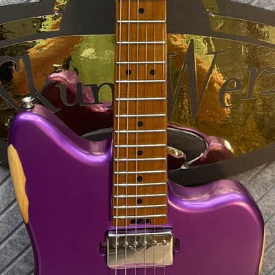 SBS Steve Brown Sound Guitars VS200 Includes Our FretWerx In USA Fret Dress and Setup! Purple Metallic image 6
