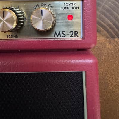 Marshall MS-2R 1W Battery-Powered Red Micro Guitar Amp - Red image 14