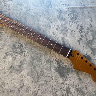 BMC Guitar 5AAAAA FLAME MAPLE Neck Strat® Stratocaster® 22 Fret Roasted With Rosewood Fingerboard Nitro Lacquer 9.5 Radius  STFRM5A #3 image 1