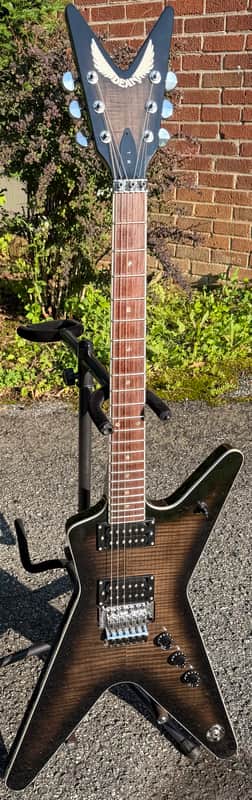 2016 Dean ML-79 W/Floyd Rose Transparent Black Flame Maple ML79 image 1