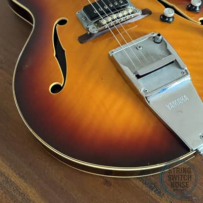 Yamaha SA50, Hollow Body Guitar, Sunburst, 1967, Made in Japan image 6