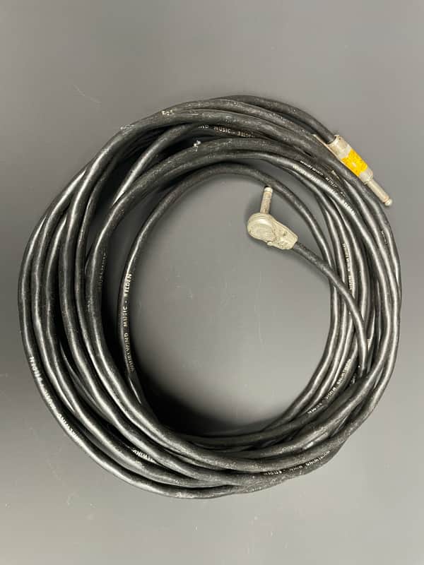 Vintage Whirlwind / Belden Instrument Cable w/ Straight & Right-Angle Switchcraft Plugs – 22 ft Stereo to Left/Right 1/4” image 1