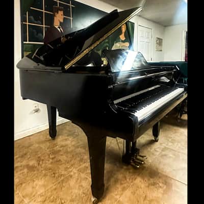 Wurlitzer Baby Grand Piano 5'2" Glossy Black Beautiful Tone image 2