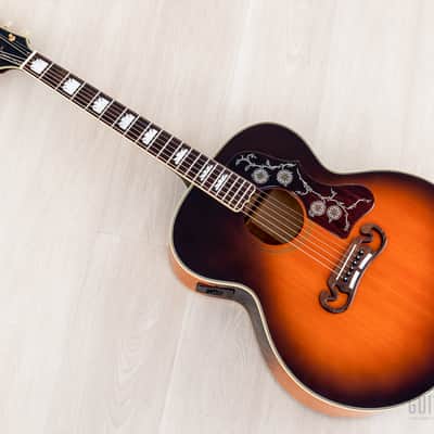 1992 Orville by Gibson J-200 Jumbo Acoustic Electric Guitar Sunburst w/ Case image 13