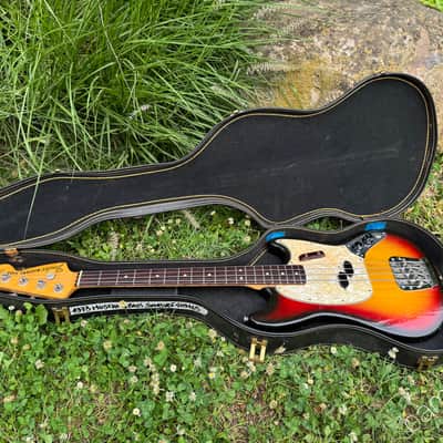 1973 Fender Mustang Bass - Sunburst - Clean Amazing Player - HSC image 18