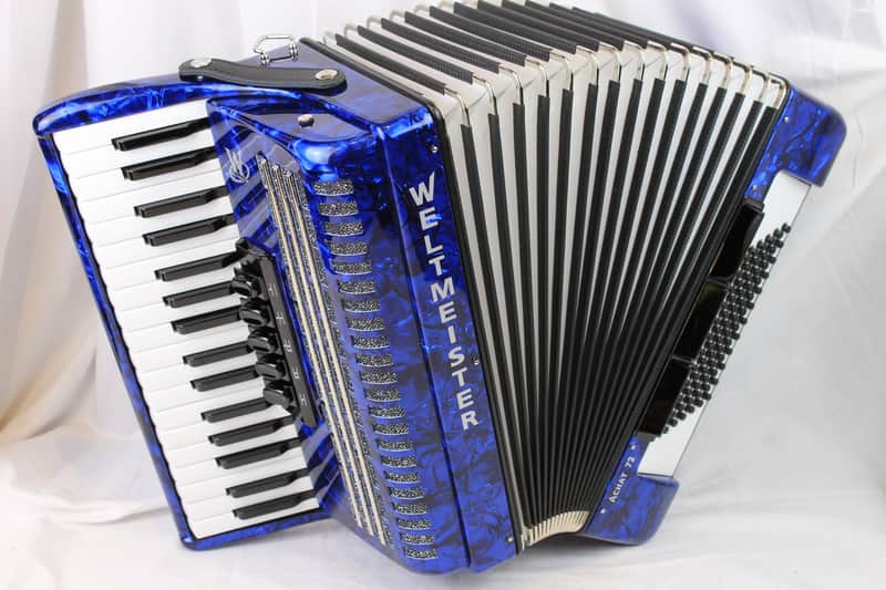 NEW Blue Weltmeister Achat Piano Accordion LMM 34 72 image 1