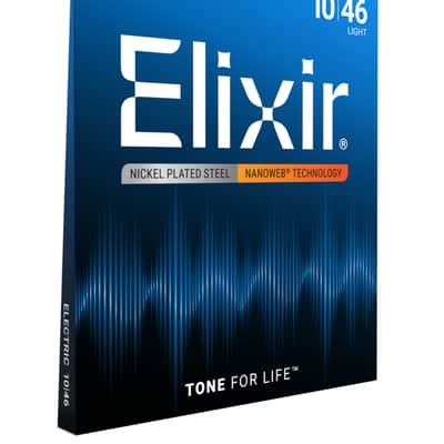 Elixir Electric Guitar Strings, NANOWEB, Light (.010-.046) image 2