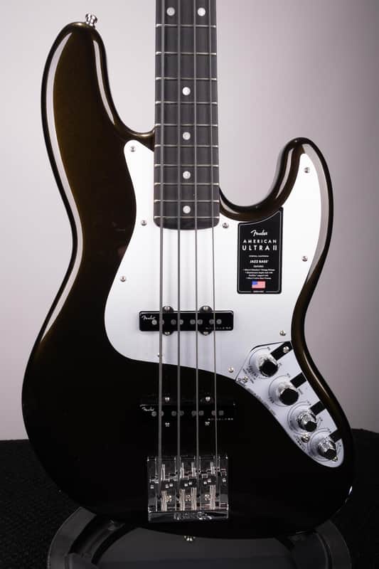 Used Fender American Ultra II Jazz Bass - Texas Tea - With Case