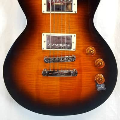 ESP LTD EC-256FM, Flame Maple Top, Mahogany Body, Dark Brown Sunburst image 3