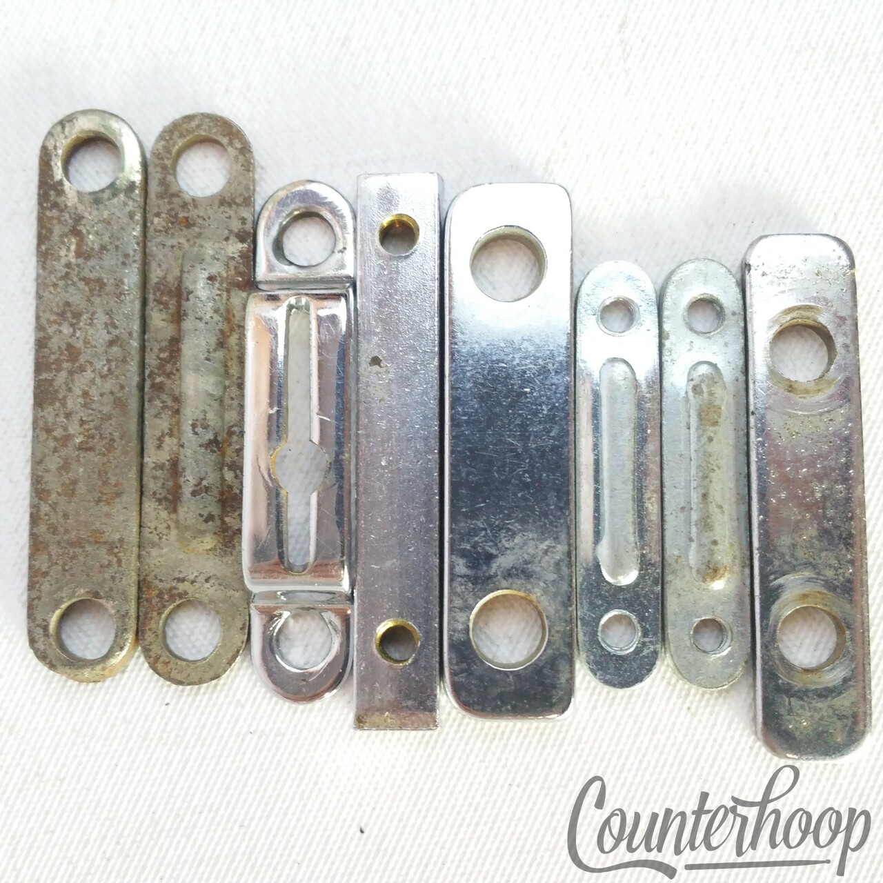 Slingerland/Ludwig Snare Drum/Butt Plate Clamp Bars Chrome/Nickel Vintage 50-70s — main photograph