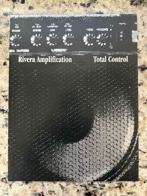Rivera Amp Catalog 1992 s120 tac 1x12 QCUB RackTBM-1 MIDI  M100 R412 c210 M100 212 M60 S120 image 1