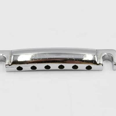 1980s Vintage Epiphone for Gibson Les Paul Stop Tailpiece Chrome image 2