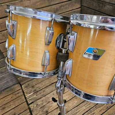 Ludwig USA 8" And 10" Tom Drum Set Thermogloss Natural Inc Stand USED! RK89L120526 image 4