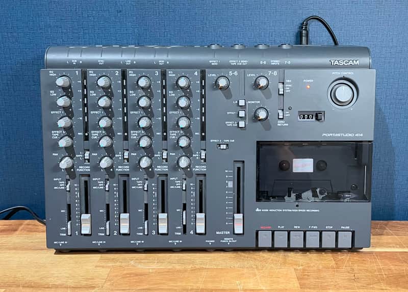 [Excellent] TASCAM Portastudio 414 4-Track Cassette Recorder - Gray image 1