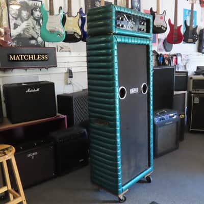 KUSTOM 1970 CASCADE GREEN 3-15" ORIGINAL CABINET EMPTY PICKUP ONLY SE. MICHIGAN RARE! image 17