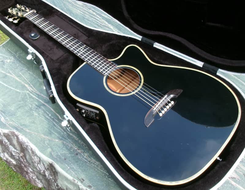 Alvarez Yairi WY-1BK Bob Weir Signature 1995 - Black (Made in Japan) with SKB Hard Case image 1