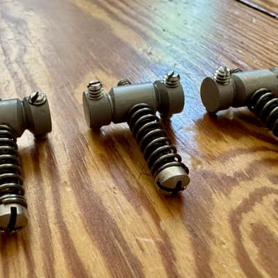 KMS TV Rails Compensated Tele Saddles, Steel, Aged image 7