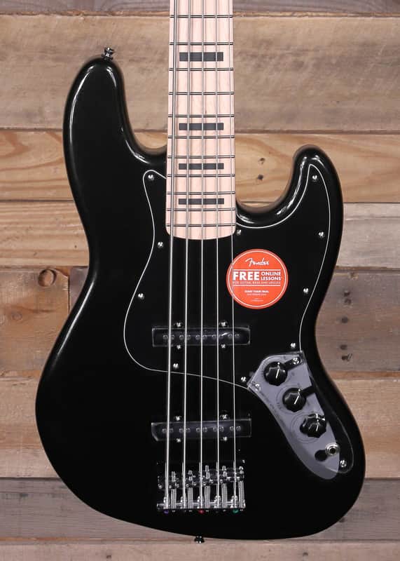 Squier Affinity Series Active Jazz V 5-String Bass Black Metallic image 1