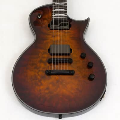 ESP E-II Eclipse QM Tiger Eye Sunburst Guitar B-Stock 6435 image 2
