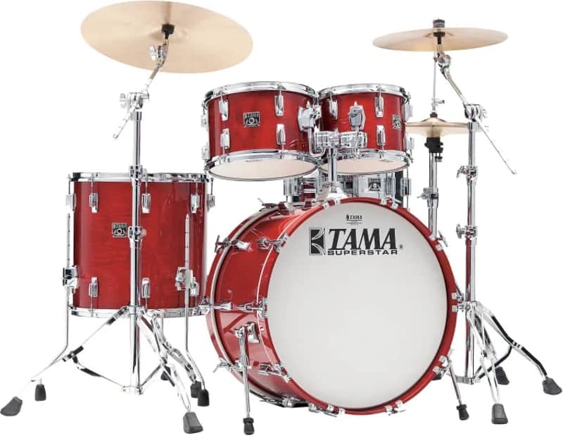 Tama 50th Anniversary Superstar Reissue 4pc Drum Set Cherry Wine image 1