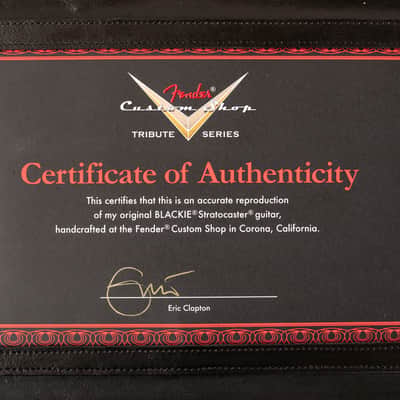 2006 Dennis Galuszka Fender Custom Shop Tribute Series 'BLACKIE' Eric Clapton Stratocaster image 3
