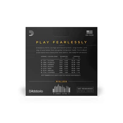 Nyxl1059 Nickel Wound 7 String Electric Guitar Strings, Regular Light, 10 59 image 2