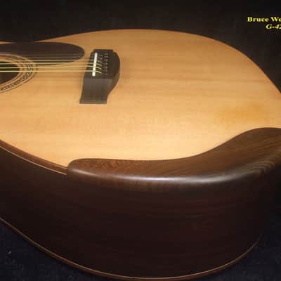 Handmade OM Acoustic Guitar, Solid Indian Rosewood, Mop TIGER Inlay, Soft-Bag, Bruce Wei (4276) image 10