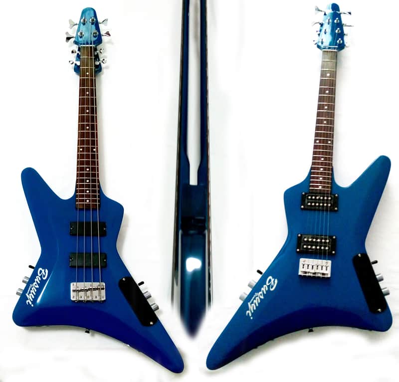 4 String Bass/ 6 String Lead LEFT Hand Double Neck, Double Sided, Hand Made Busuyi Guitar Venum V1 image 1