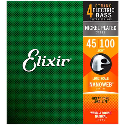 Elixir Nanoweb Bass Strings (Light 45-100) image 3