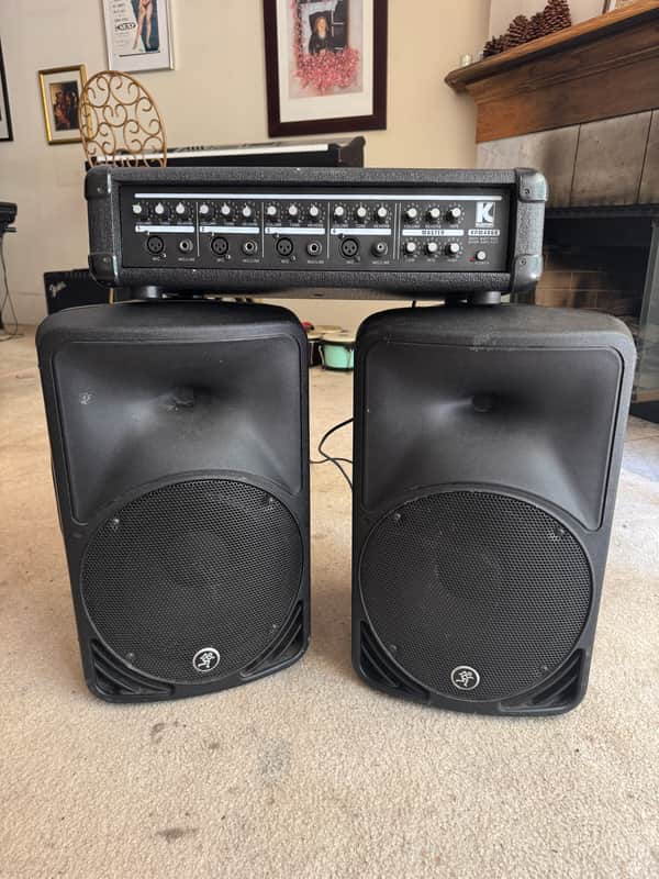 P.A./DJ set-up: Mackie C200’s Speakers with Kustom Mixer Amp image 1