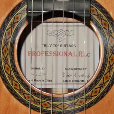 LEGENDARY "EL VITO" PROFESSIONAL RLC - LUTHIER MADE - WORLD CLASS - CLASSICAL GRAND CONCERT GUITAR - CEDAR/INDIAN ROSEWOOD - LATTICE BRACING image 6