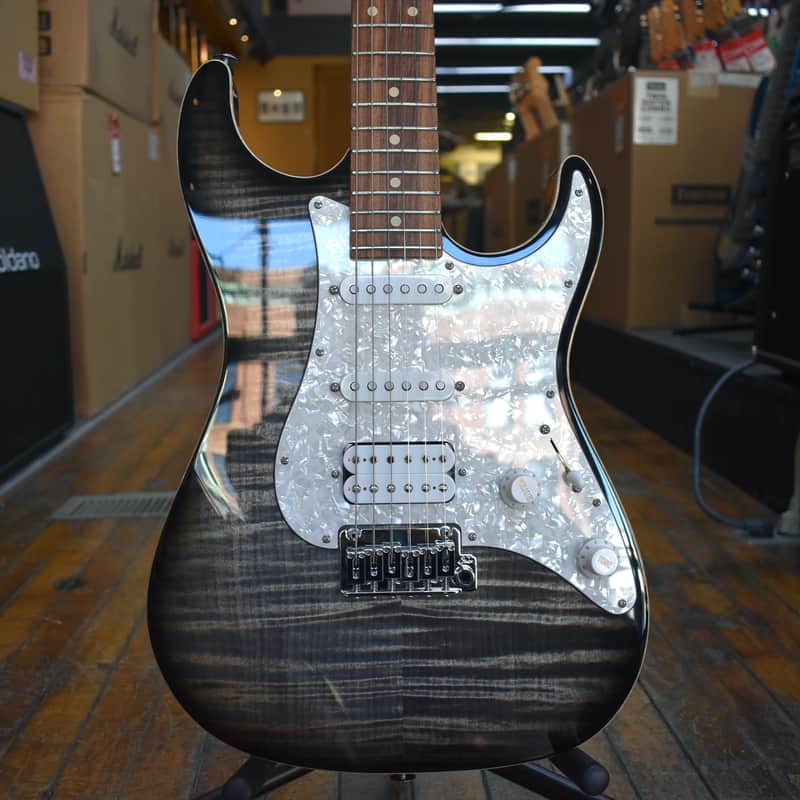 Suhr Standard Plus Electric Guitar Trans Charcoal Burst w/Pau Ferro Fingerboard, Padded Gig Bag image 1
