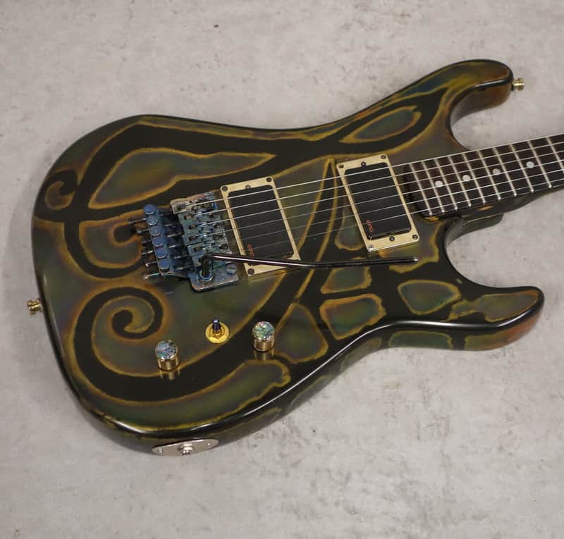 Unbranded "Home Brew" electric guitar with EMG pickups & Floyd Rose image 1